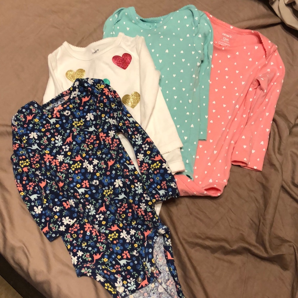4 onesies . 12 month . Smoke free home